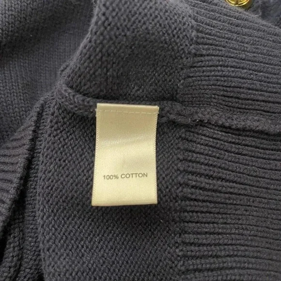 Lilly Pulitzer Navy Blue Knit Gold Button Sweater Size XS - Picture 4 of 4